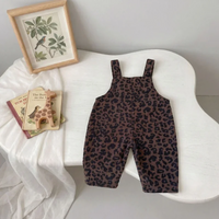 Thumbnail for LeopardChic – Alla moda e comode – Salopette da bambina con stampa leopardata