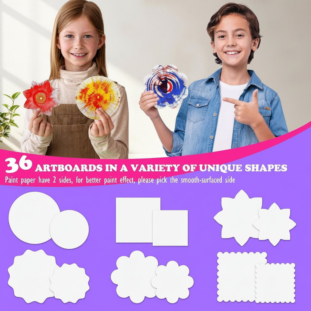 SpinArt – Creativo ed educativo – Macchina per dipingere fai da te