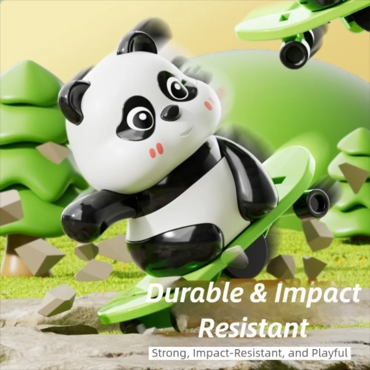 PandaPlay – Divertente  e dinamico – Giocattolo a molla a forma di panda