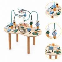 Thumbnail for WoodMaze – Divertente e istruttivo – Tavolo attività in legno con labirinto di perline
