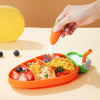MiniMeal – Sicuro e antiscivolo – Set di piatti in silicone per bambini con posate