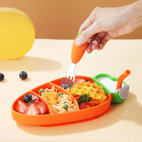 Thumbnail for MiniMeal – Sicuro e antiscivolo – Set di piatti in silicone per bambini con posate
