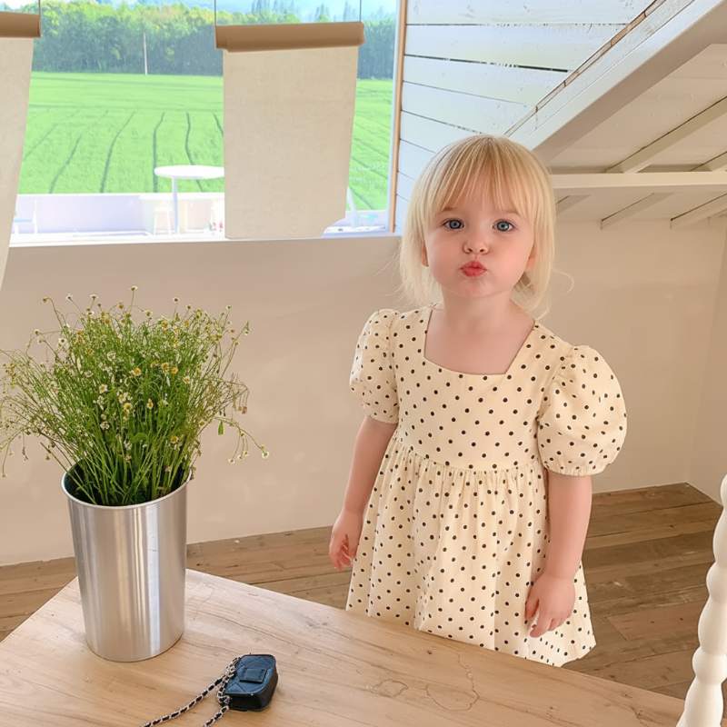 LittleTwinkle – Morbida e comoda – Abito da bambina con doppio fiocco