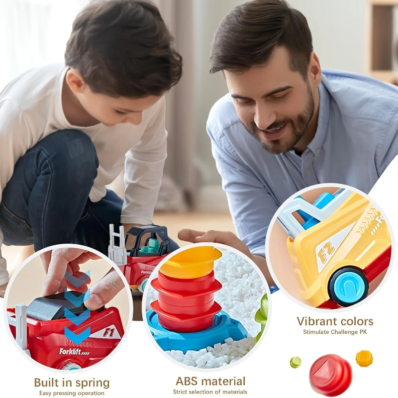 LittleBuilders – Interattivo e sicuro – Set da gioco con carrello elevatore