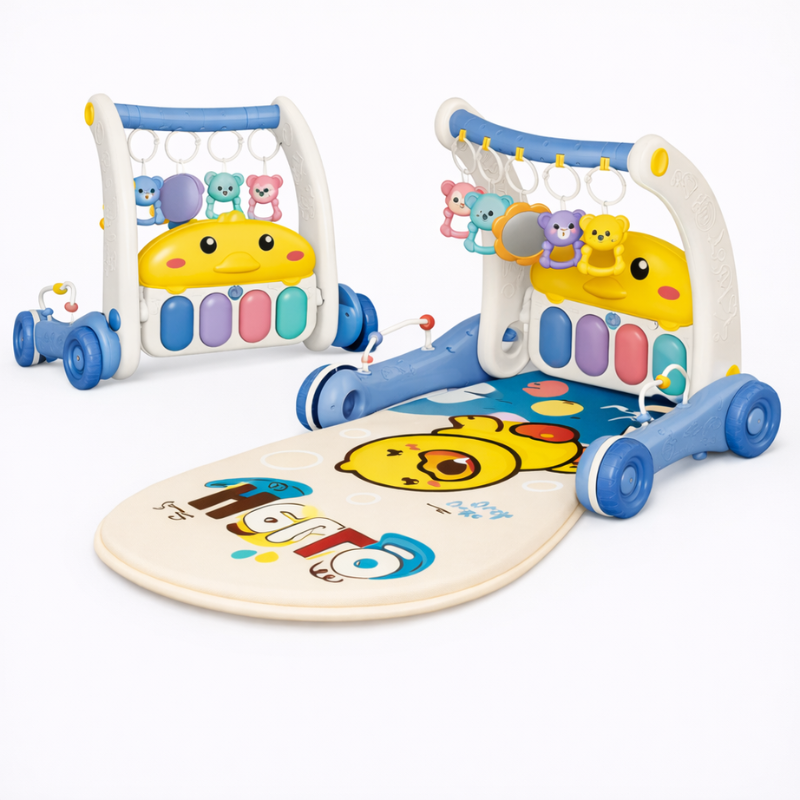 Step & Play – Interattivo e sicuro – 3 in 1 Walker & Baby Gym