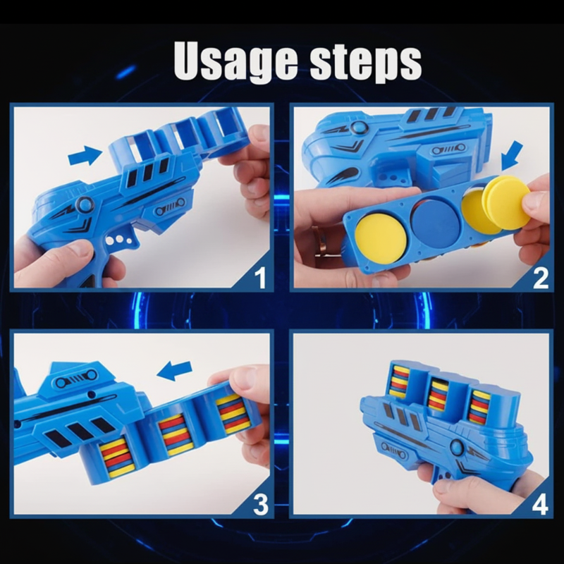 FunGun – Sicuro ed educativo – Set da gioco con pistola a schiuma