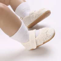 Thumbnail for PrincessLace – Eleganti e carine – Scarpine da neonato con pizzo e chiusura in velcro