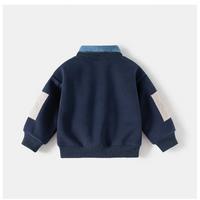 Thumbnail for CoolJunior – Caldo ed elegante – Maglione da ragazzo con collo in denim