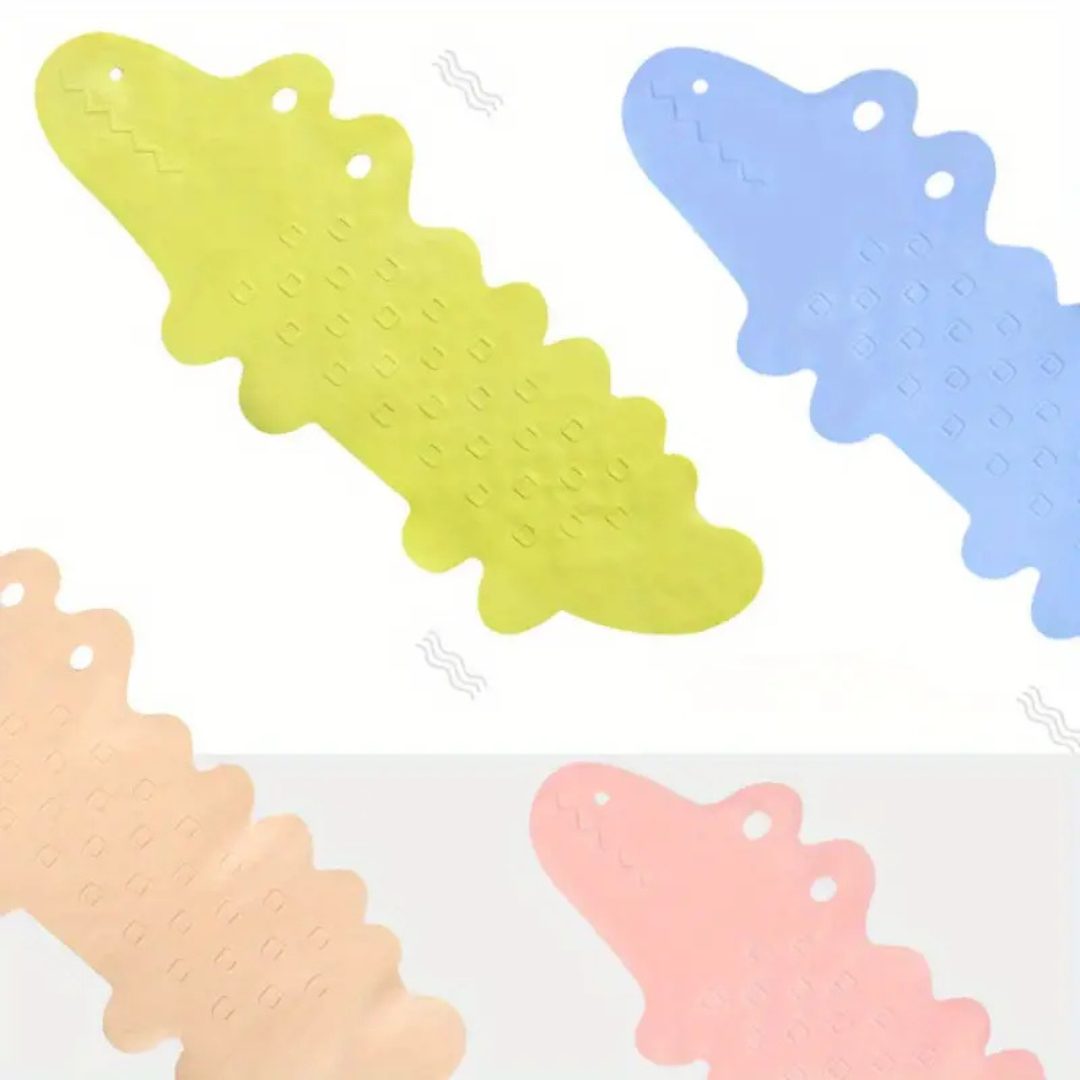 AquaJoy – Antiscivolo e sicuro – Tappetino da bagno per bambini Coccodrillo