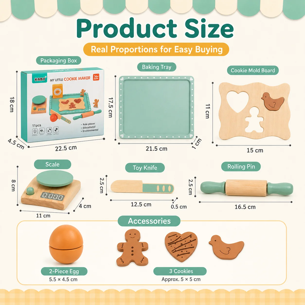BakeBuddy – Creativo ed educativo – Set da cucina in legno