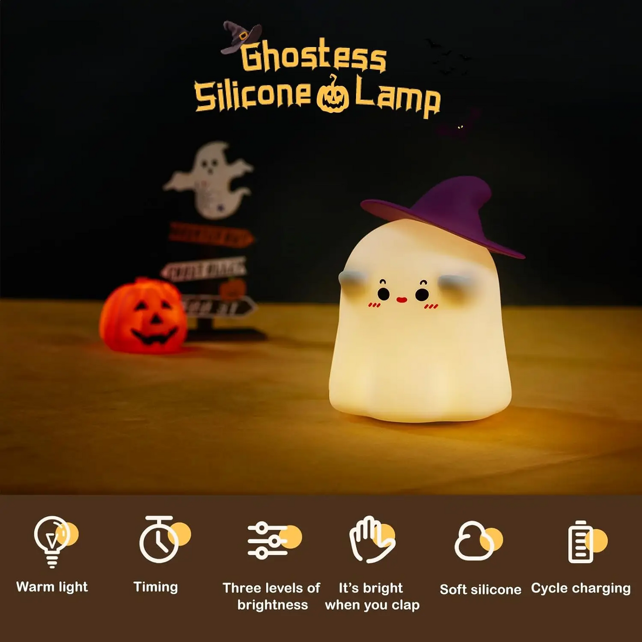 SpookyLamp – Carino e suggestivo – Lucina da notte di Halloween