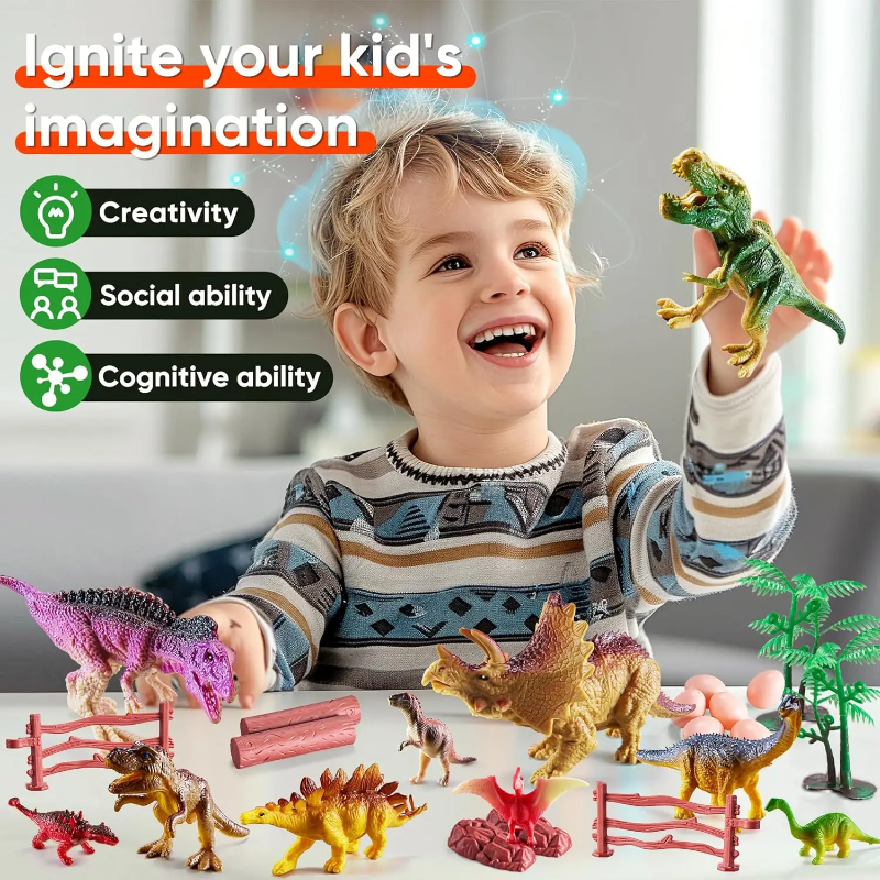 DinoWorld – Creativo e realistico – Set di gioco “Testa di dinosauro”