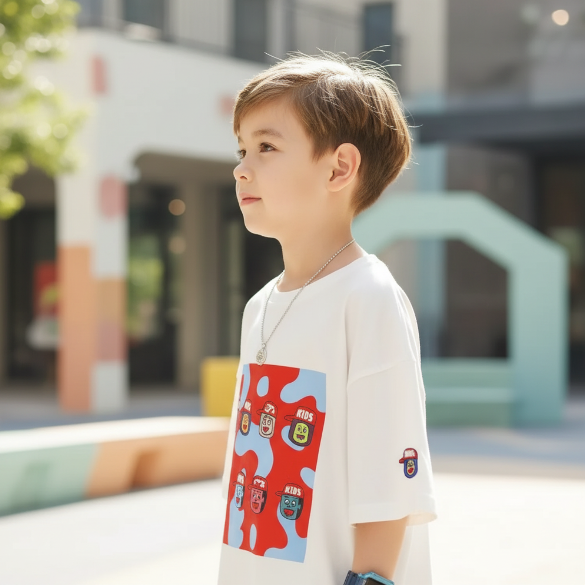 TinyTrend – Casual ed elegante – Maglietta per bambini con stampa colorata