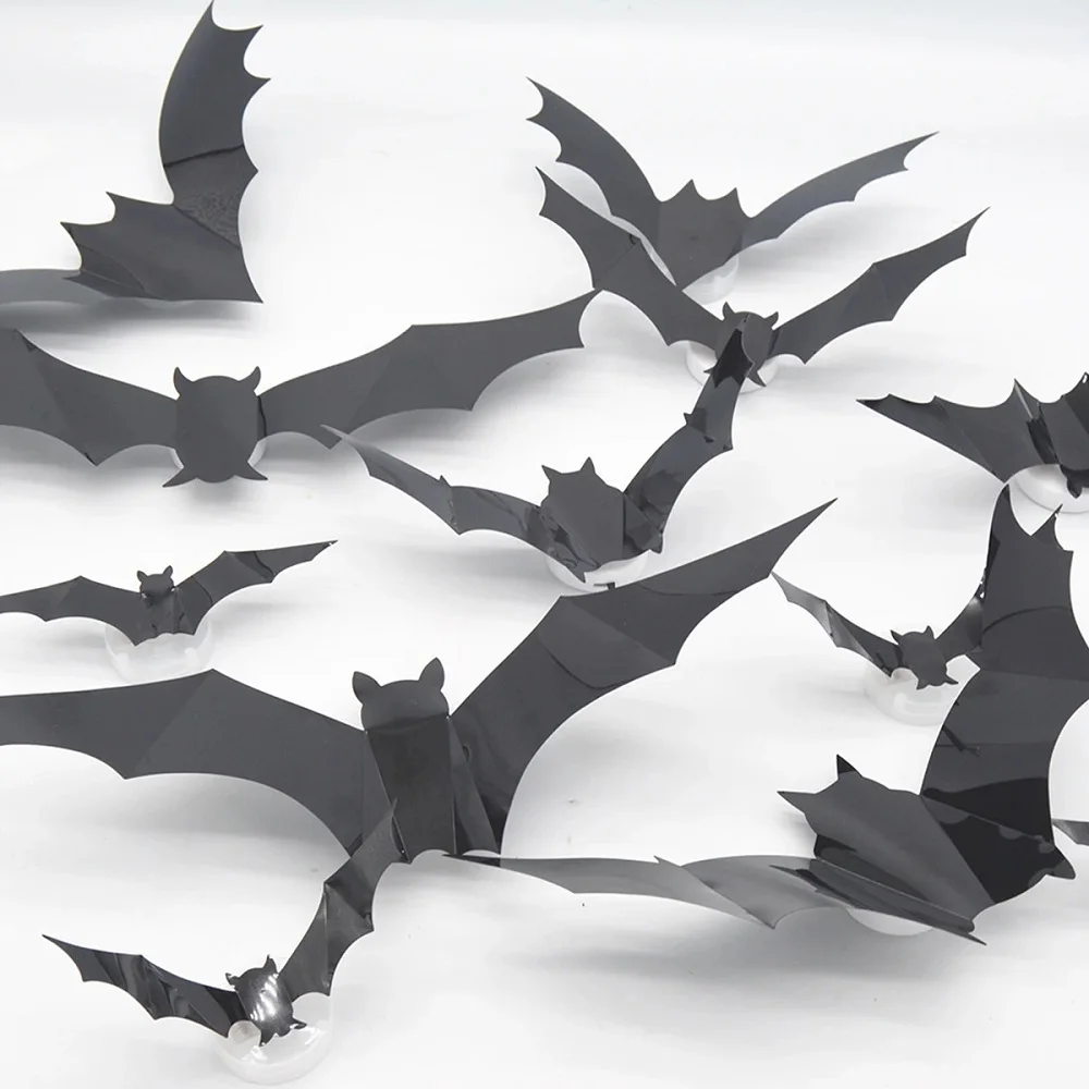 SpookyGlow – Inquietante e suggestivo – Decorazione da parete LED a forma di pipistrello per Halloween