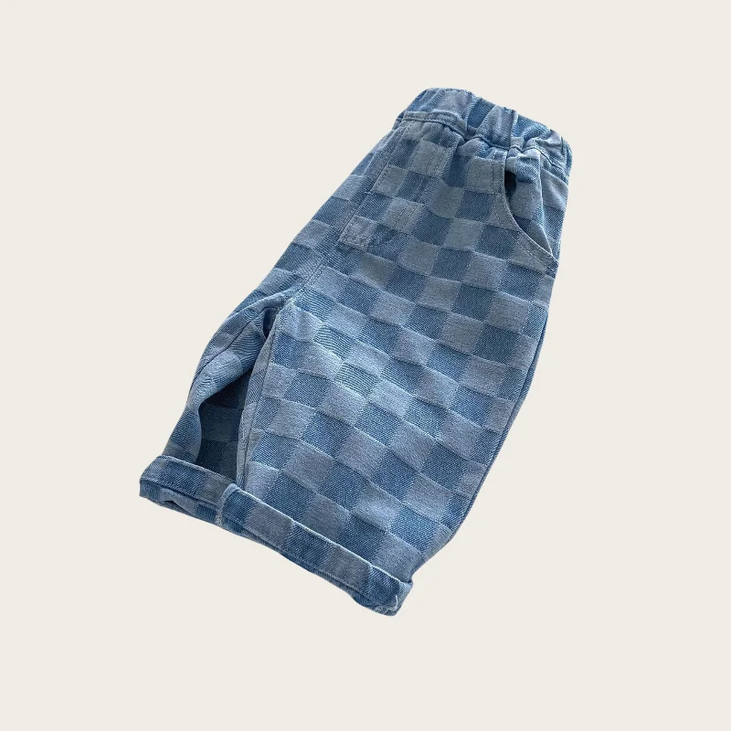 DenimCheck – Comodi e alla moda – Pantaloni per bambini con motivo a quadretti
