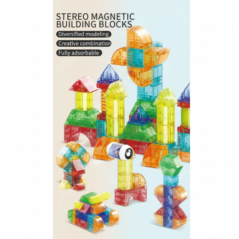 MagniCube – Creativo ed educativo – Set di blocchi magnetici da costruzione
