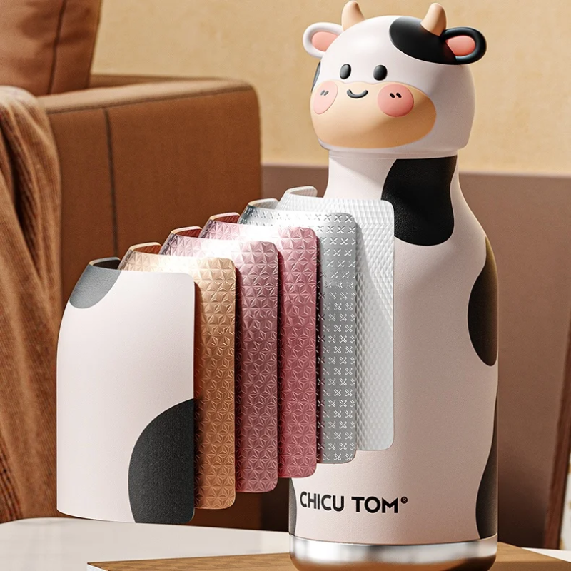 AnimalSip – Carino e pratico – Borraccia termica in acciaio inossidabile per bambini con stampa di animaletti