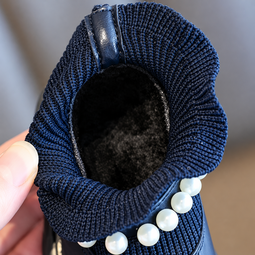 PearlCharm – Eleganti e carini – Stivaletti da bambino con dettagli in perline