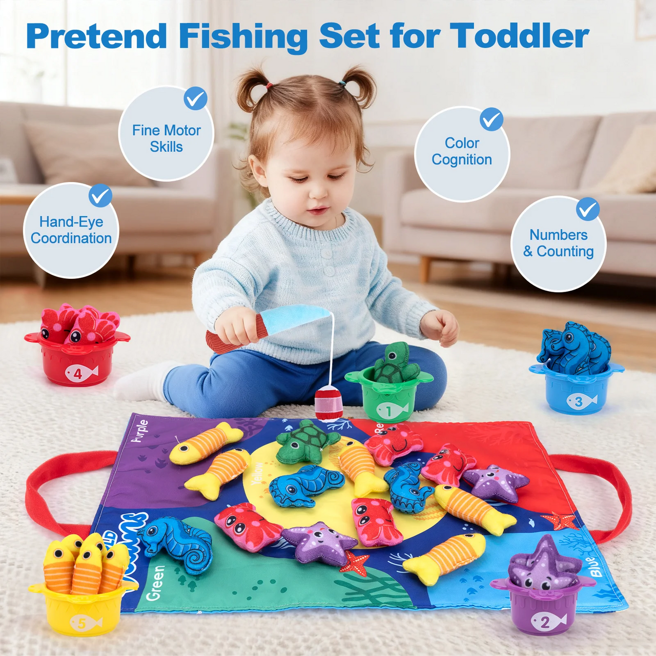 LittleFisher – Educativo e interattivo – Gioco dei pesci Montessori