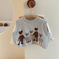 Thumbnail for PrettyLayers – Carino ed elegante – Set da 3 pezzi per bambine con gonna, camicetta e cardigan lavorato a maglia