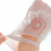 Thumbnail for SweetFeet – Morbide e carine – Calzini per neonati con fiori e pizzo