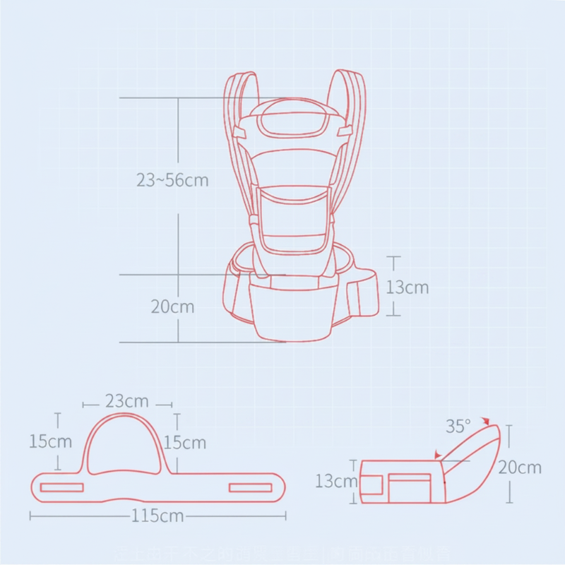 CozyCarry – Pratico e regolabile – Marsupio 3 in 1 per bambini