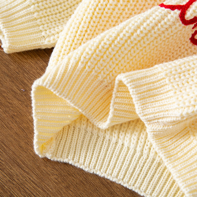 JoyKnit – Accogliente e caldo - Maglione natalizio con scritta