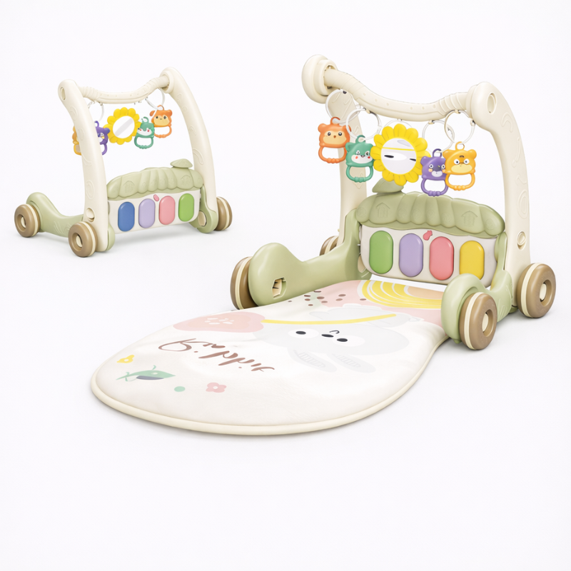 Step & Play – Interattivo e sicuro – 3 in 1 Walker & Baby Gym
