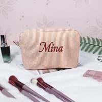 Thumbnail for Striped Name Pouch – Personalizzata ed elegante – Trousse