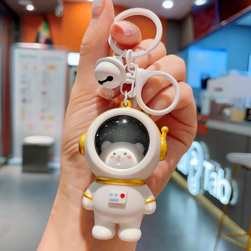 Glowing Astronaut Charm – Carino e luminoso – Portachiavi a forma di astronauta