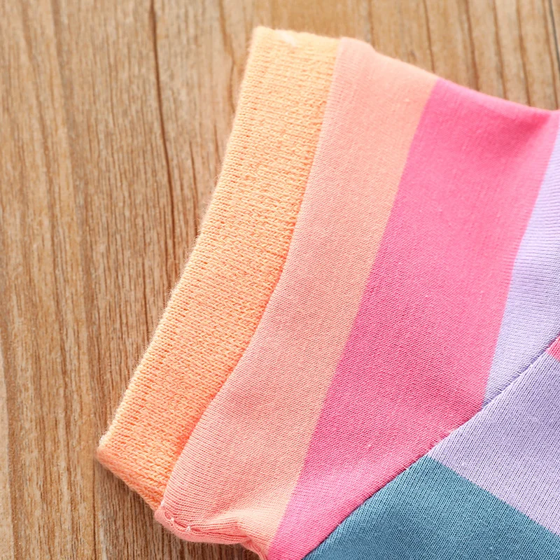 RainbowBabe – Fresco e colorato – Abito polo per bambinas