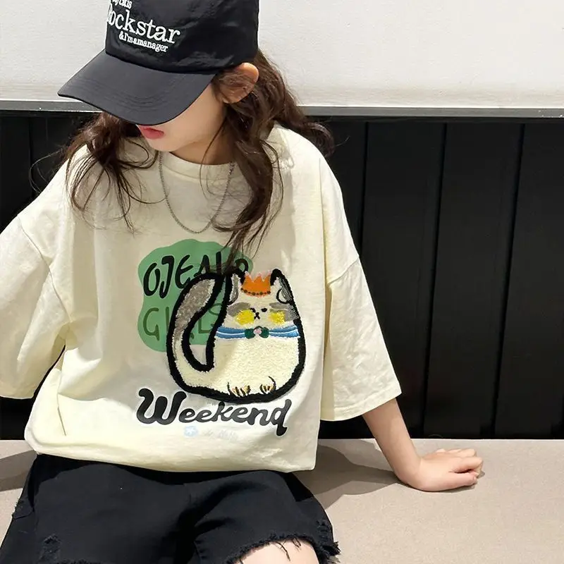 FunPaws – Divertente ed elegante – T-shirt oversize con stampa di gatti
