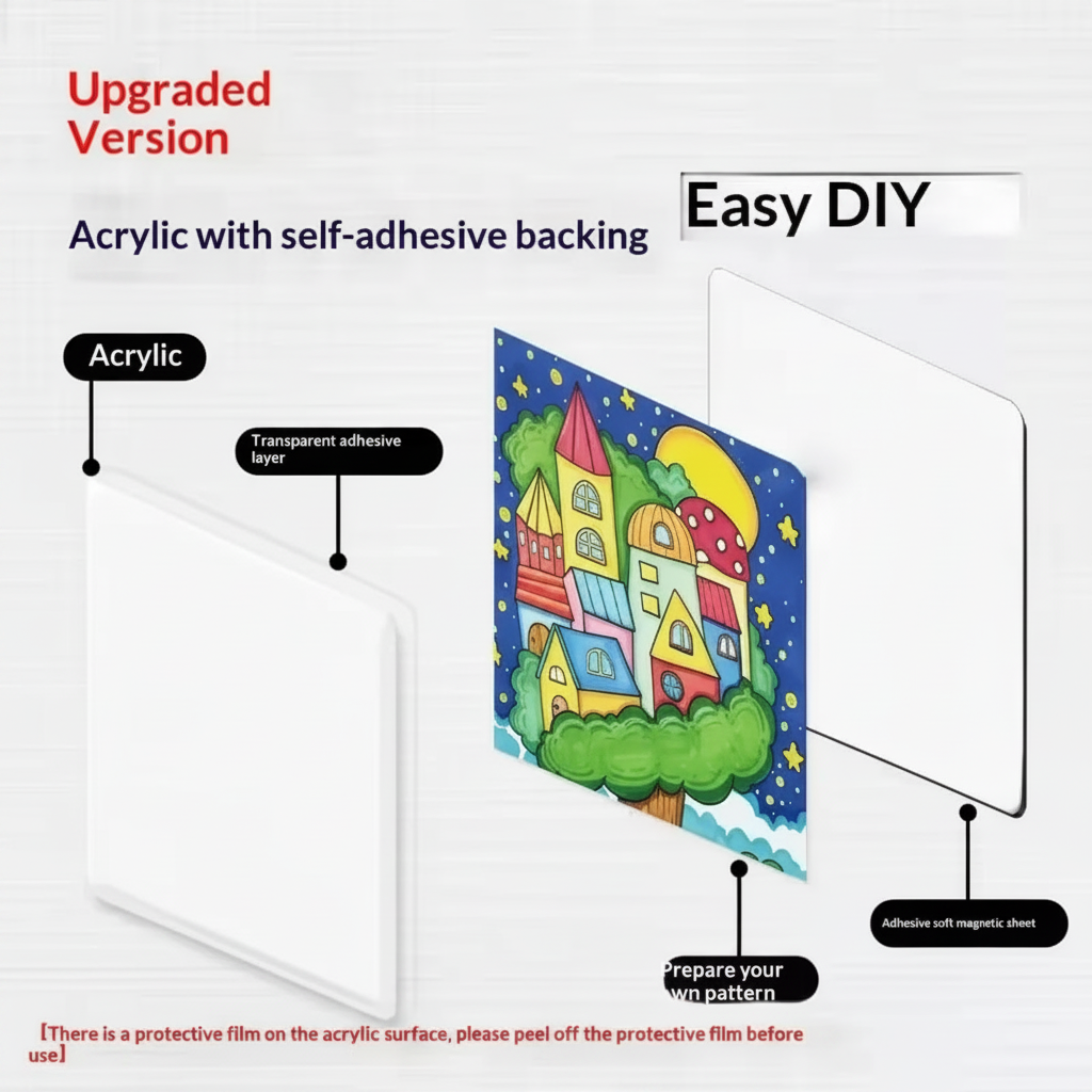 FridgeArt – Creativo e personale – Set di magneti in acrilico fai da te per il frigorifero