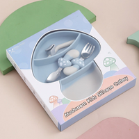 Thumbnail for MiniMeal – Sicuro e antiscivolo – Set di piatti in silicone per bambini con posate