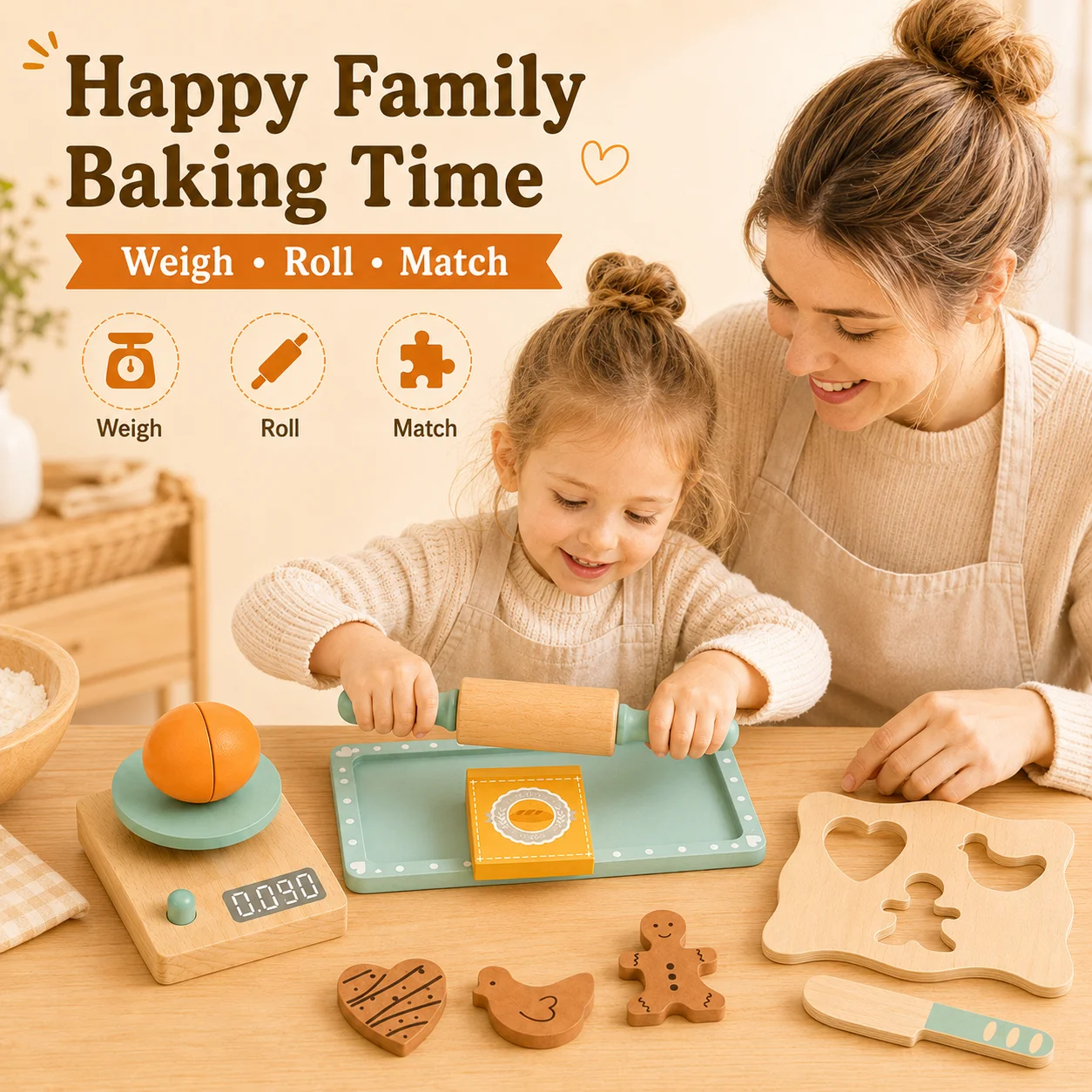 BakeBuddy – Creativo ed educativo – Set da cucina in legno