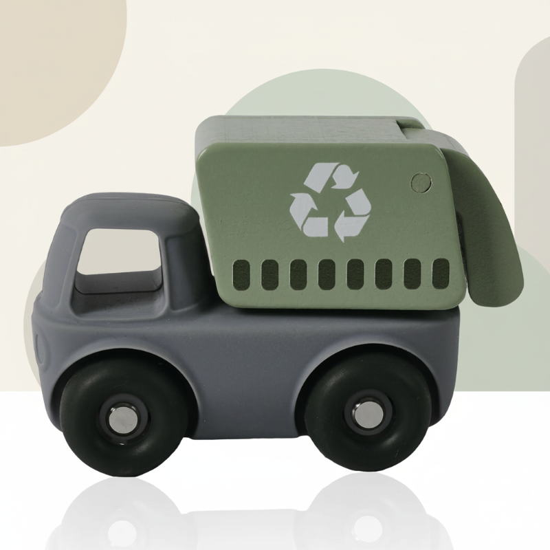 Montessori Silicone Toy Car – Sicuro e adatto alla masticazione – Giocattolo da masticare in silicone a forma di veicolo