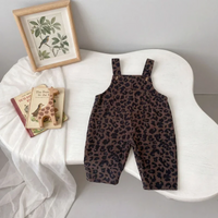 Thumbnail for LeopardChic – Alla moda e comode – Salopette da bambina con stampa leopardata