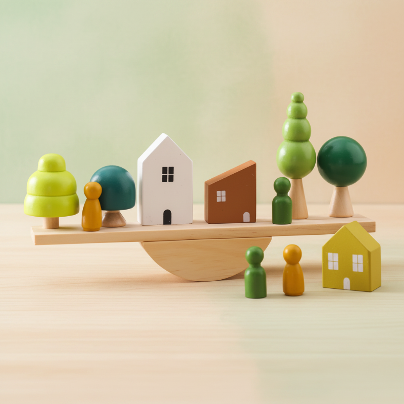 Wooden Forest Blocks – Creatività e sviluppo – Set di blocchi da impilare in legno