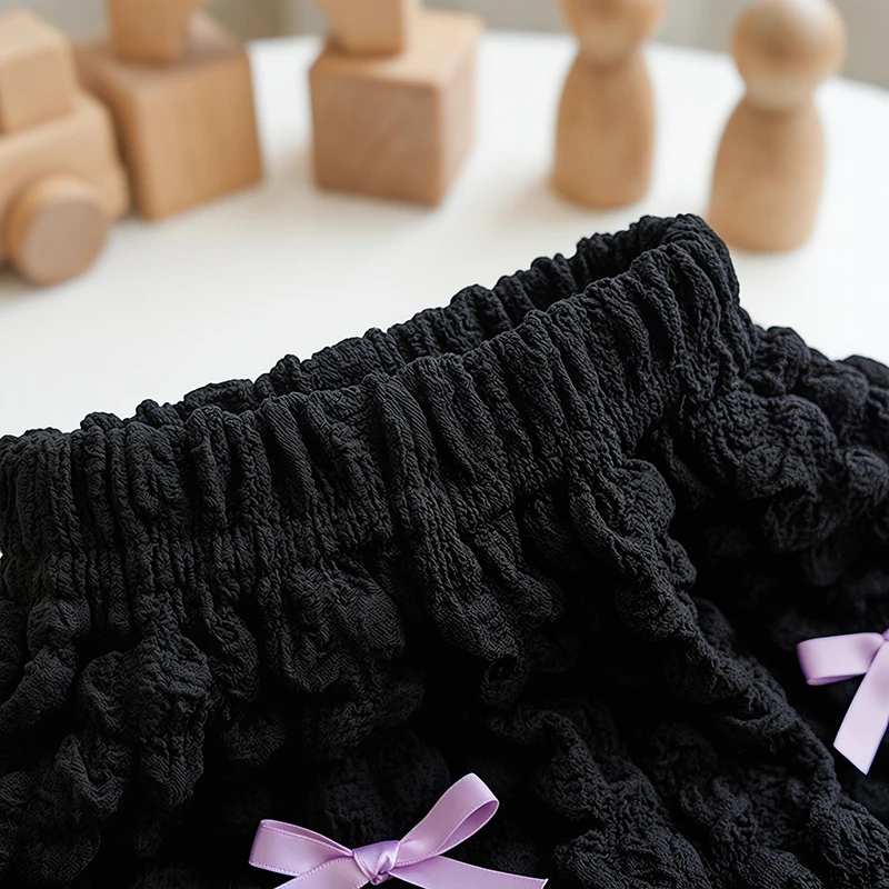 LovelyBloom – Morbidi e carini – Pantaloncini da bambino con volant e fiocco