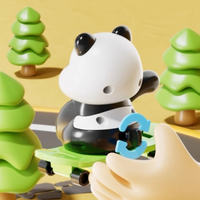 Thumbnail for PandaPlay – Divertente  e dinamico – Giocattolo a molla a forma di panda
