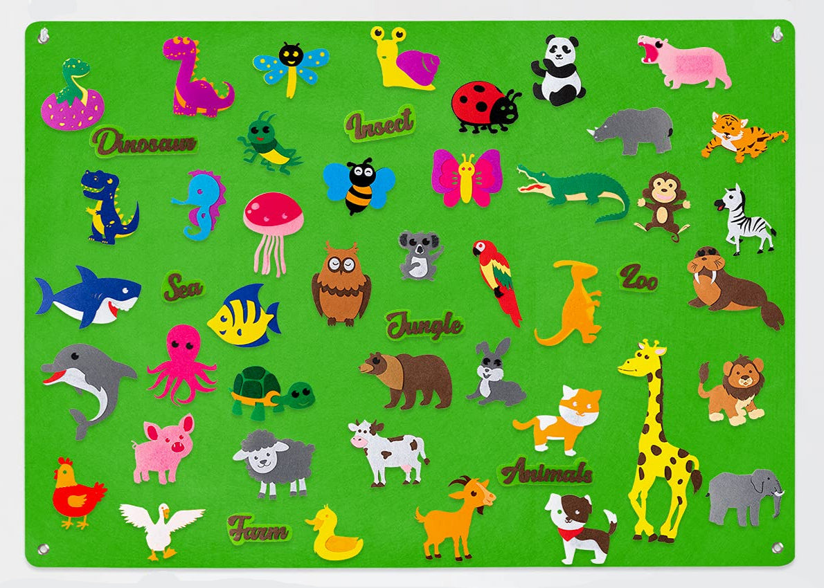 FeltBoard™ - Scopri animali meravigliosi - Pannello in feltro