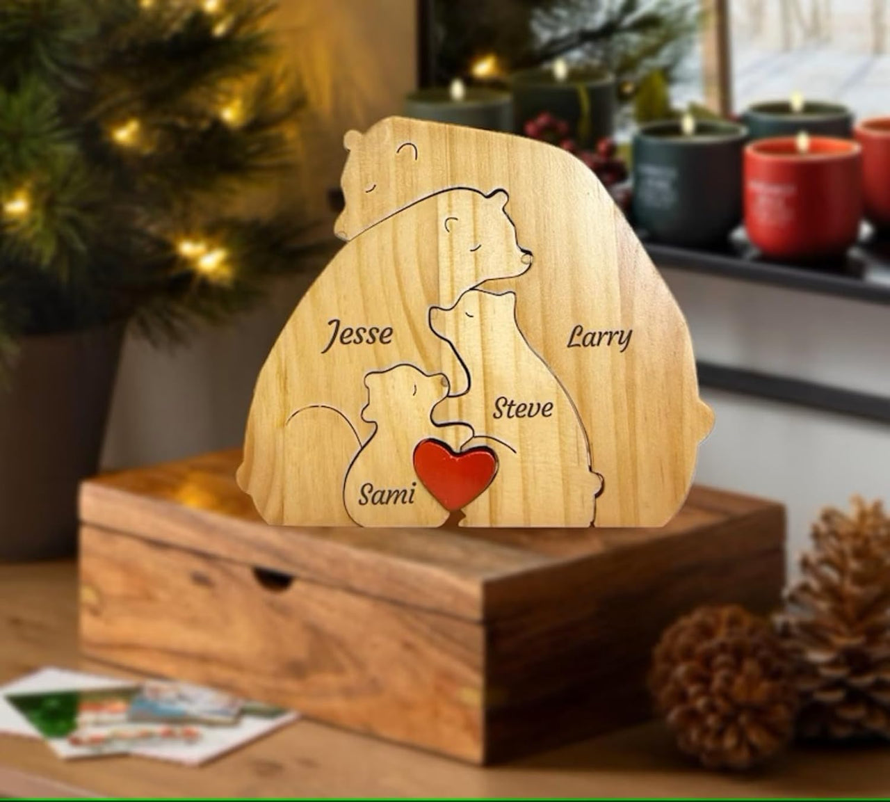 Family Puzzle™ – Regalo personalizzato per la Festa della Mamma con una famiglia di orsacchiotti