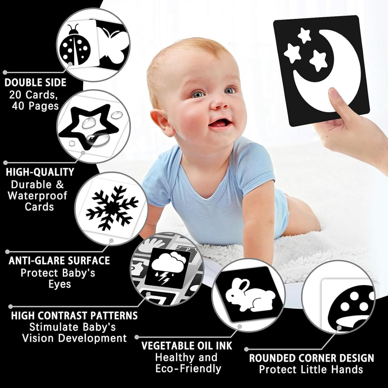 VisionBook – Educativo e istruttivo – Libro di carte sulla cognizione dei bambini