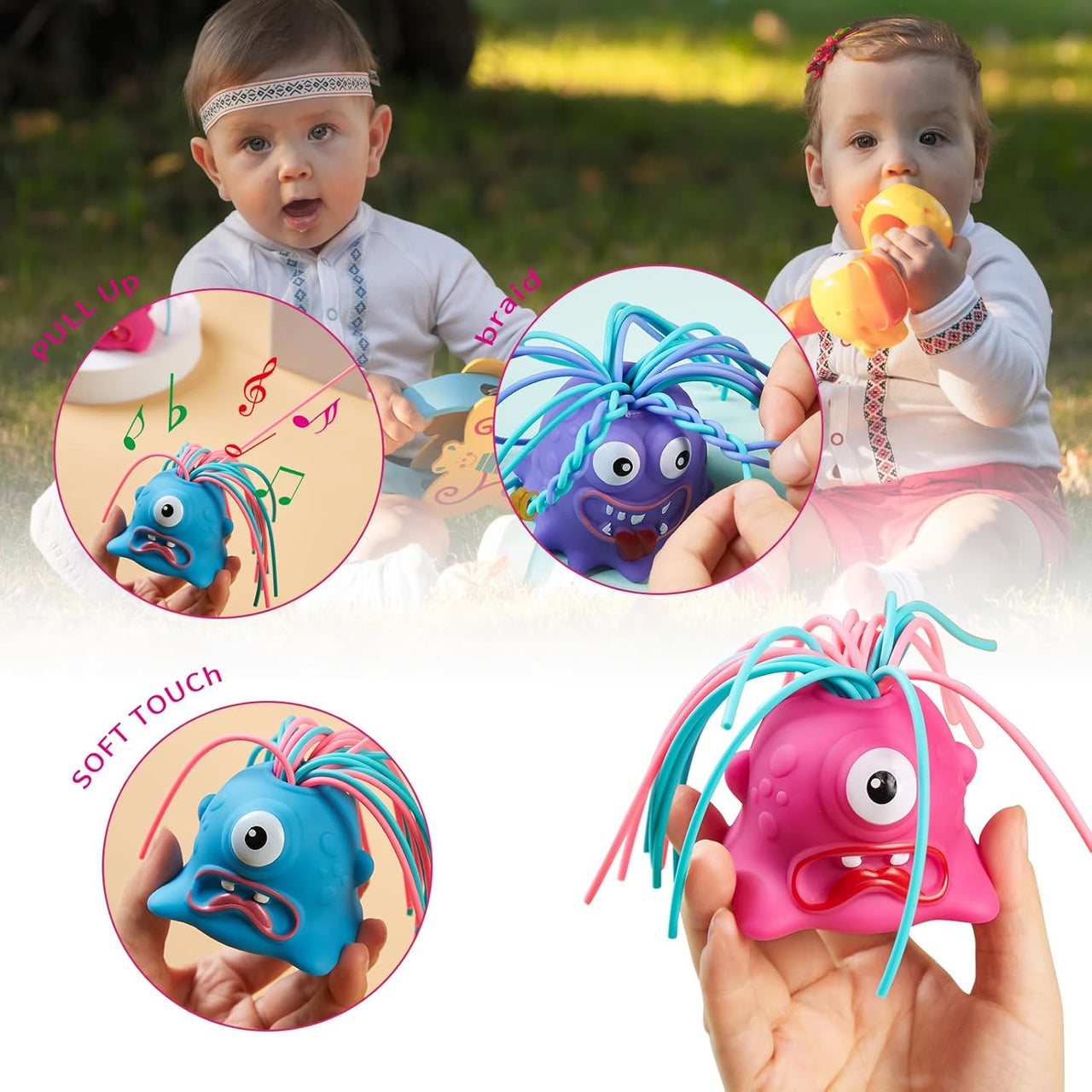 Yellie – Divertente e interattivo – Giocattolo antistress mostro