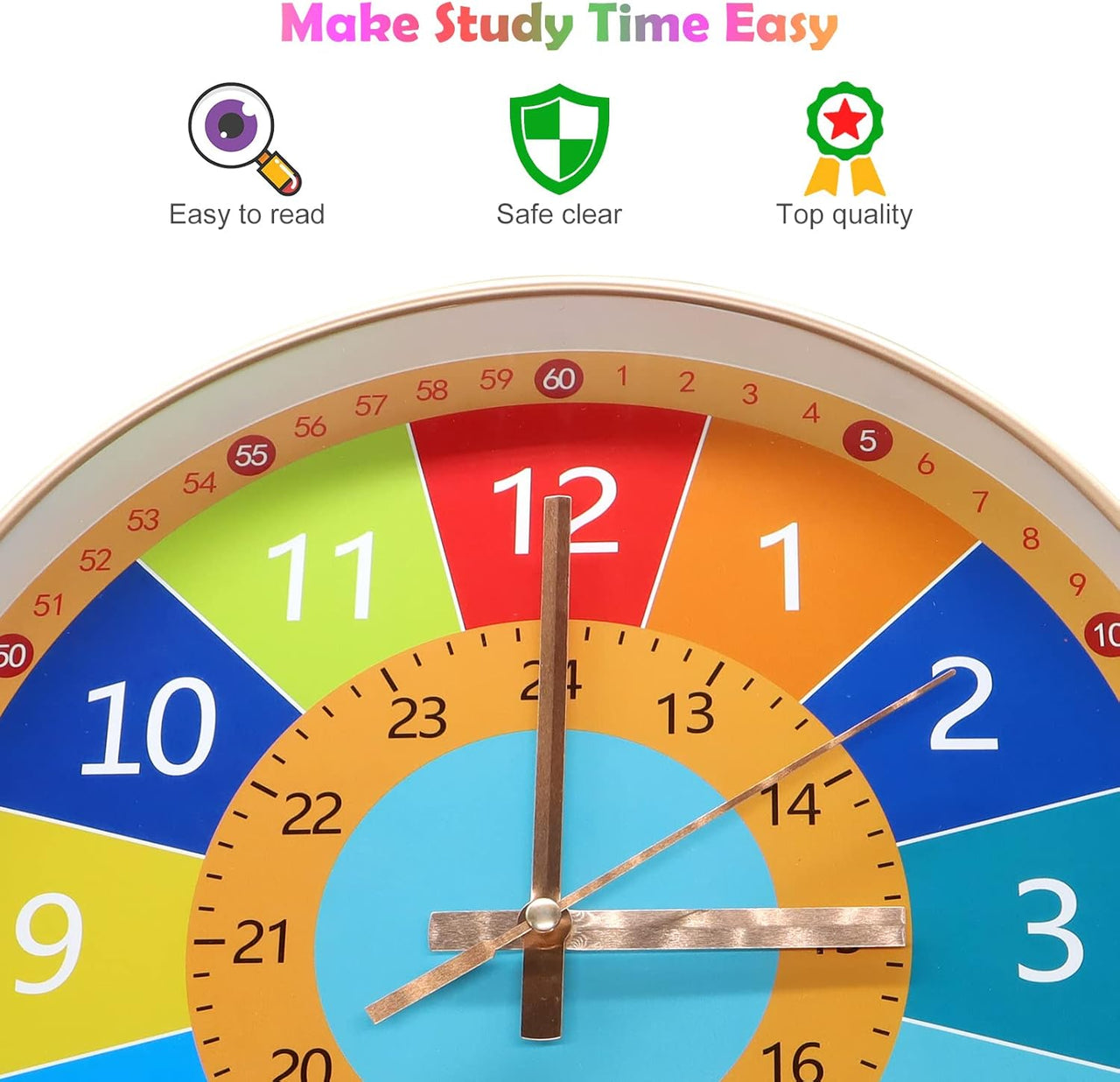 ChildrenTime – Indipendente e silenzioso - Orologio da parete educativo per bambini