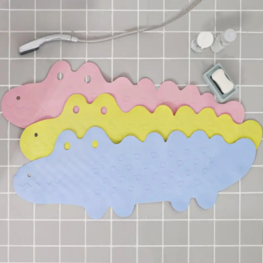 AquaJoy – Antiscivolo e sicuro – Tappetino da bagno per bambini Coccodrillo