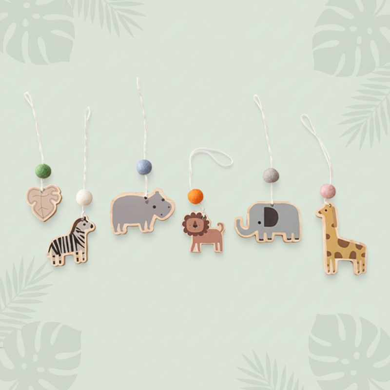 Wooden Baby Rattle Toy – Sensorialità e sicurezza – Baby Gym