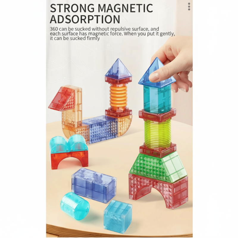MagniCube – Creativo ed educativo – Set di blocchi magnetici da costruzione