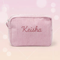 Thumbnail for Striped Name Pouch – Personalizzata ed elegante – Trousse