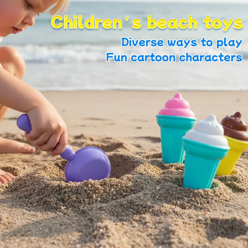 BeachFun – Divertimento sulla sabbia e creatività – Set da gioco “Gelato sulla spiaggia”